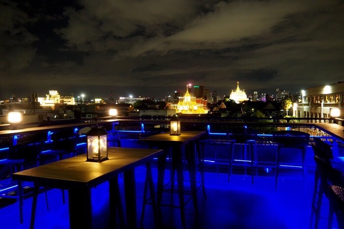 Rooftop bar with a view at The Printing House Poshtel